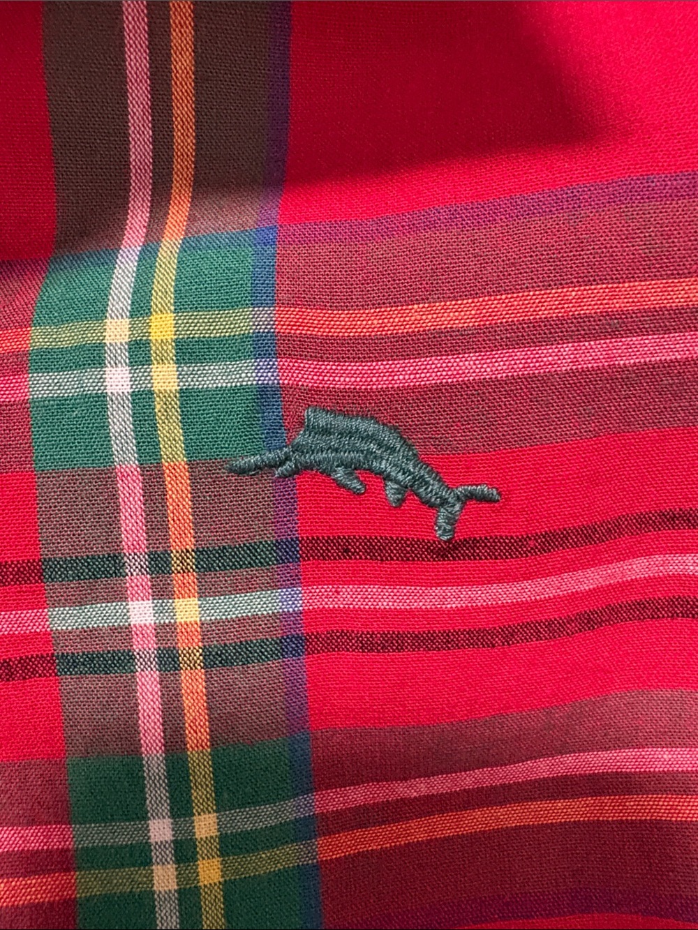 Tommy Bahama Kids Red Plaid Button-Down Shirt for Boys or Girls XL (14) - Picture 5 of 7